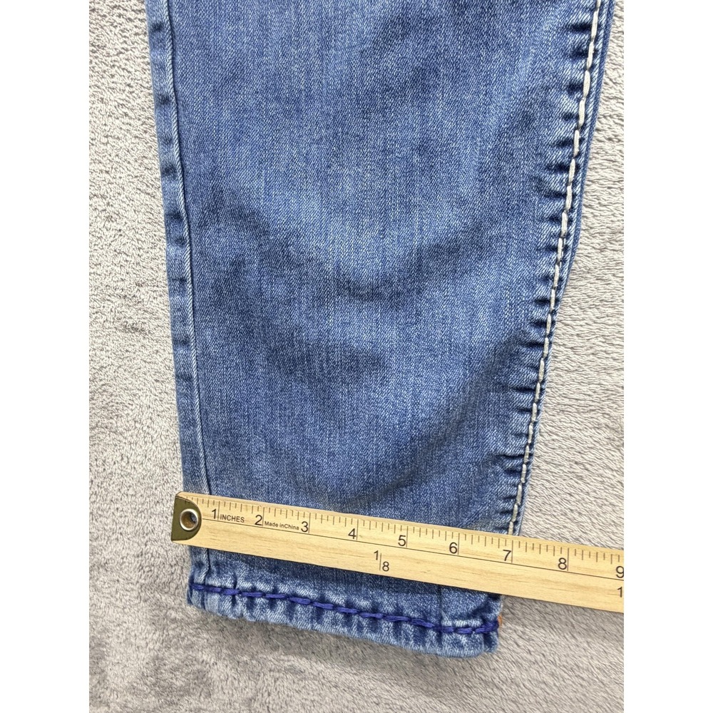 True Religion Jeans Mens Measured 39x31 Blue‎ Light Wash Rocco Relaxed Skinny - Picture 3 of 9